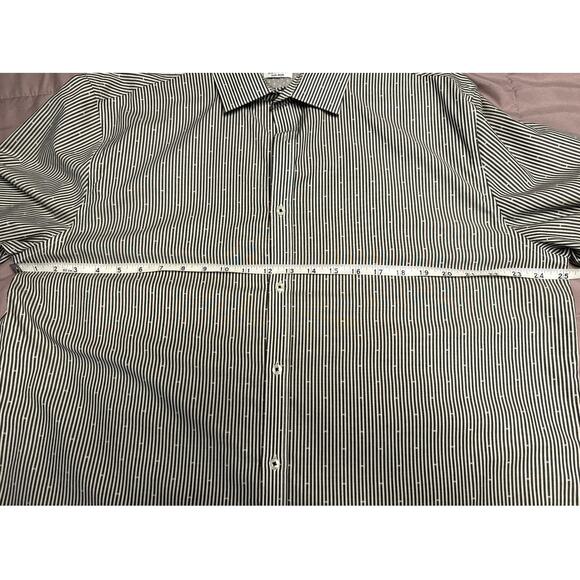 RYAN SEACREST DISTINCTION SLIM FIT GRAY/WHITE BUTTON DOWN SHIRT SIZE 32/33 - Picture 11 of 12